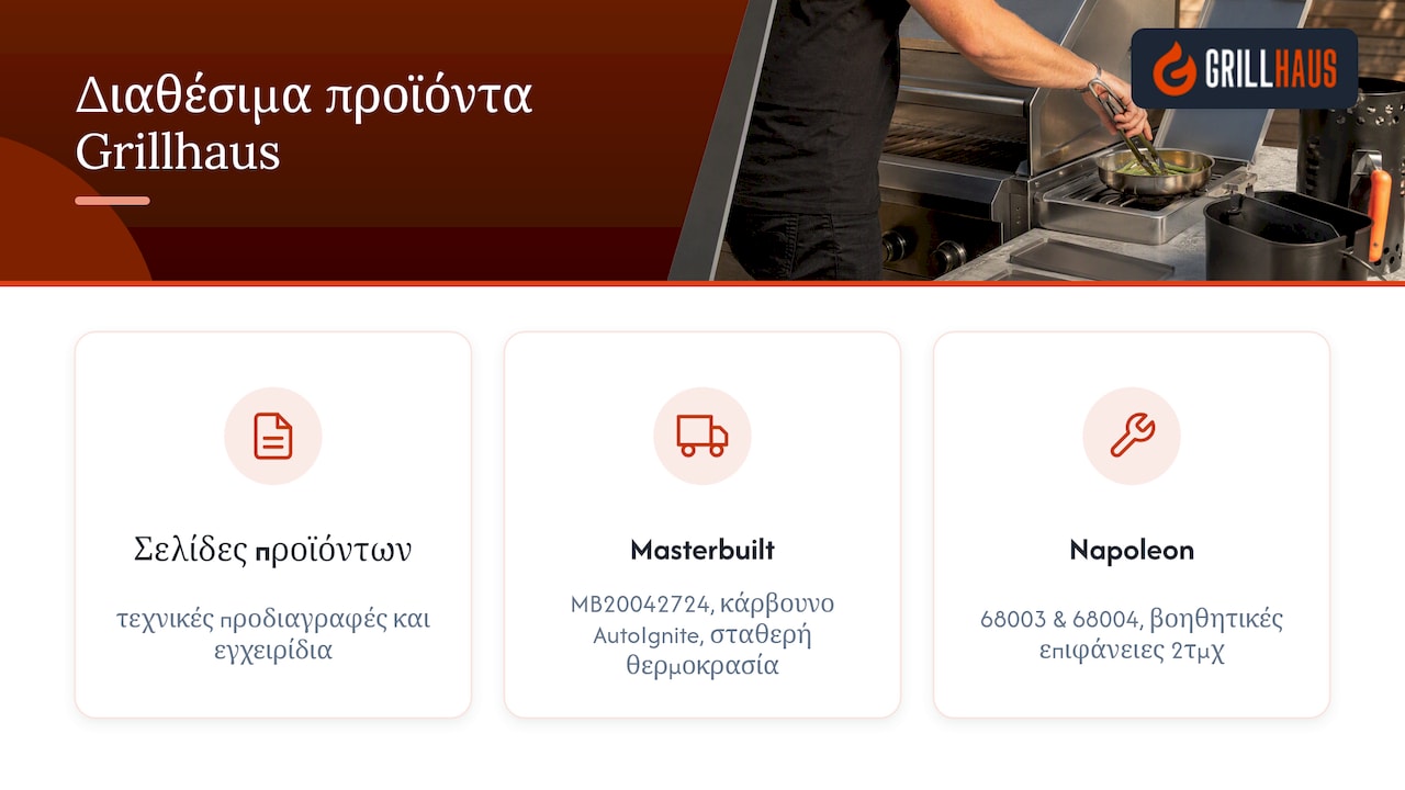 Εμπειρία Grillhaus και διαθέσιμα προϊόντα για υποστήριξη — overview diagram