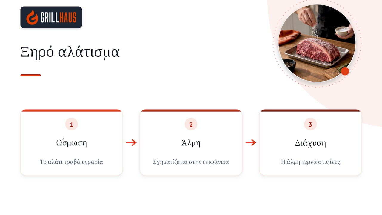 Τα δύο στάδια του ξηρού αλατίσματος κρέατος